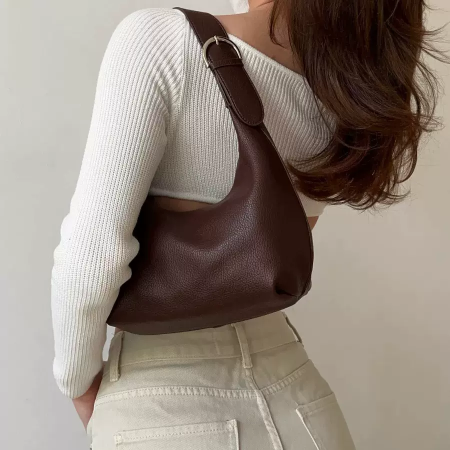 跨境新款小包软包热销女包百搭手提包单肩包韩系简约饺子包腋下包