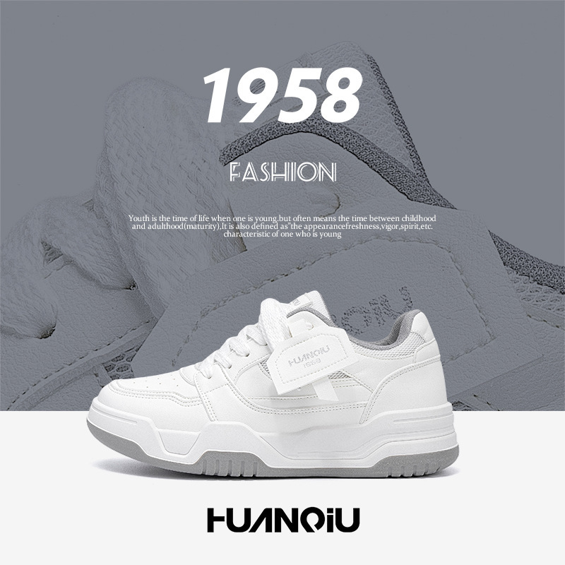 Global Invisible Height Increasing White Shoes ZHQ68317 Summer Trendy Men's Shoes Explosive Thick-soled All-match Inner Height Increasing Board Shoes