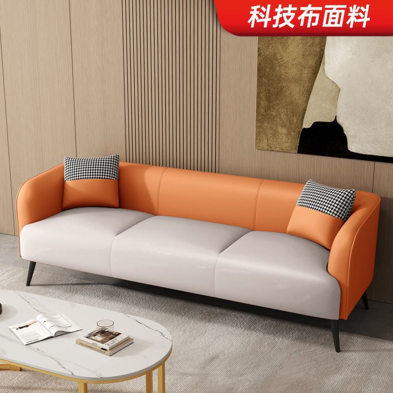 北欧ファブリックダブル3人用ライト高級猫スクラッチレザーソファ小さなアパート賃貸アパートホテルリビングルームチェスとカードルーム