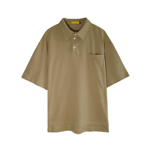 Super Hot cec Men's Trendy Loose Hong Kong Style T-Shirt with Collar Polo Shirt Ins Fashion Cool 5-Panel T-Shirt