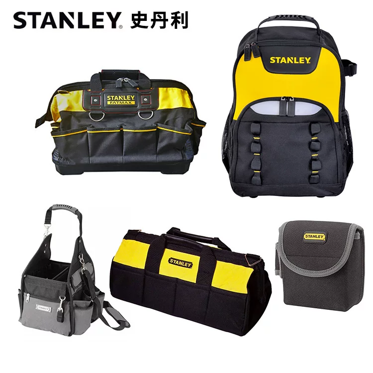 Tool Bag (Stanley) Waterproof Nylon, Tear-Resistant, Multiple Styles & Hard Base Options
