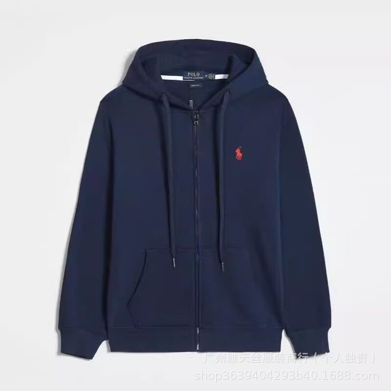 Paul Women's Sweatshirt with Pony Embroidery, Zip-Up, Loose Fit, Plus Size, Spring and Autumn Style, Short-Sleeve Hooded Jacket, Versatile Paul Women's Sweatshirt with Pony Embroidery, Zip-Up, Loose Fit, Plus Size, Spring and Autumn Style, Short-Sleeve Hooded Jacket, Versatile