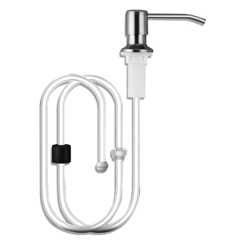 Fregadero de la cocina dispensador jabón hogar 304 Acero inoxidable tubo extensión presionando artefacto detergente prensa presión extractor