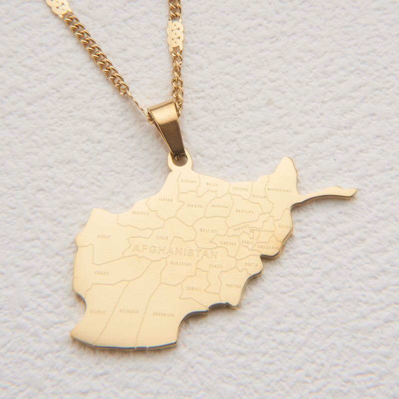 Gioielli colorati con ciondolo, mappa di vendita calda, collana con ciondolo della città, temperamento maschile e femminile, acciaio inossidabile personalizzato_voghion.com