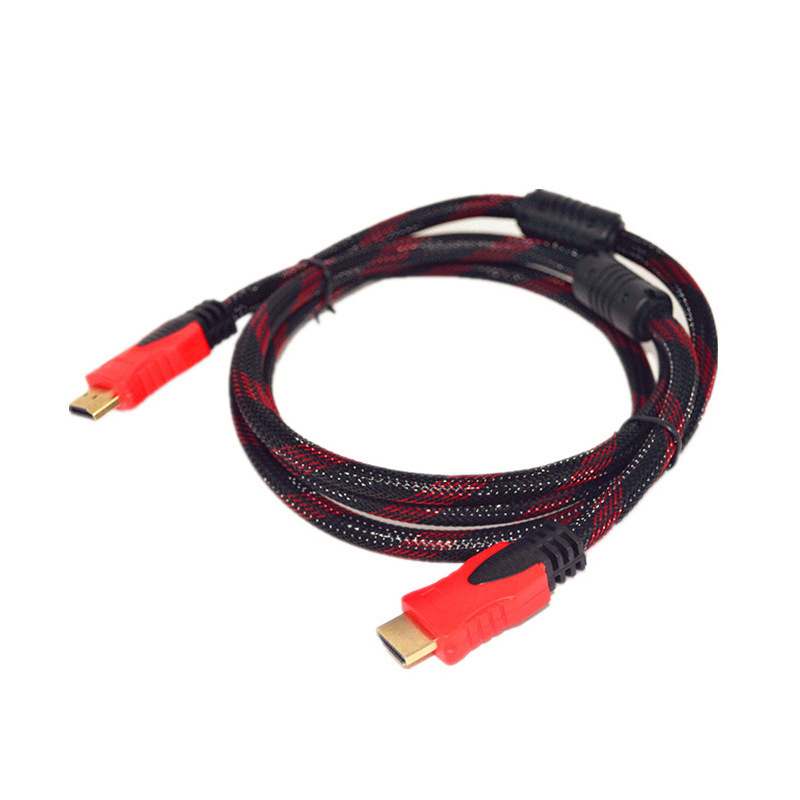 Red roja y negra cable HDMI doble anillo magnético 1,5 m 3 m 10 m cable HDMI 1,4 cable de vídeo HD