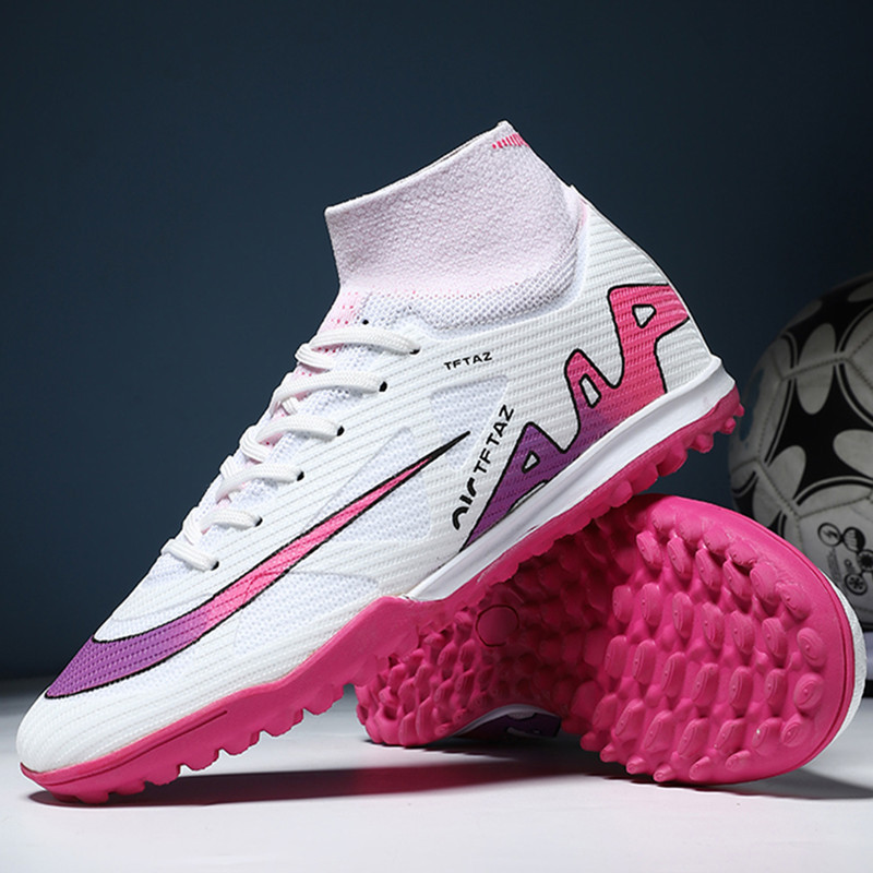 Reproducción transfronteriza de la Copa del Mundo C Luo Thorn 15 Zapatos de fútbol Putian Zapatos deportivos de entrenamiento de hierba de clavos largos de caña alta para hombres