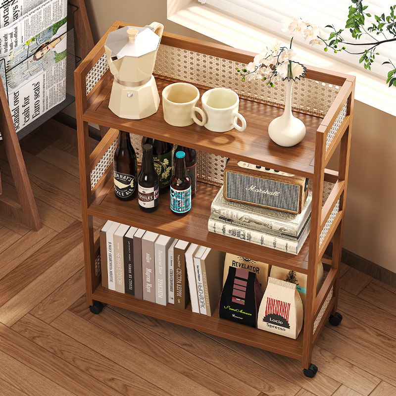 Trolley Storage Rack Multi-Layer Snack Storage Rack Living Room Sofa Side Floor-Standing Removable Debris Storage Rack