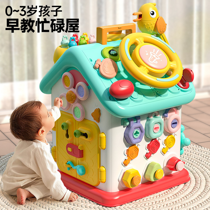 こどもの日 ビジーハウス ベビー モンテッソーリ 早期教育ボード 幼児 手の細かい動き パズル 1歳 2おもちゃ|undefined