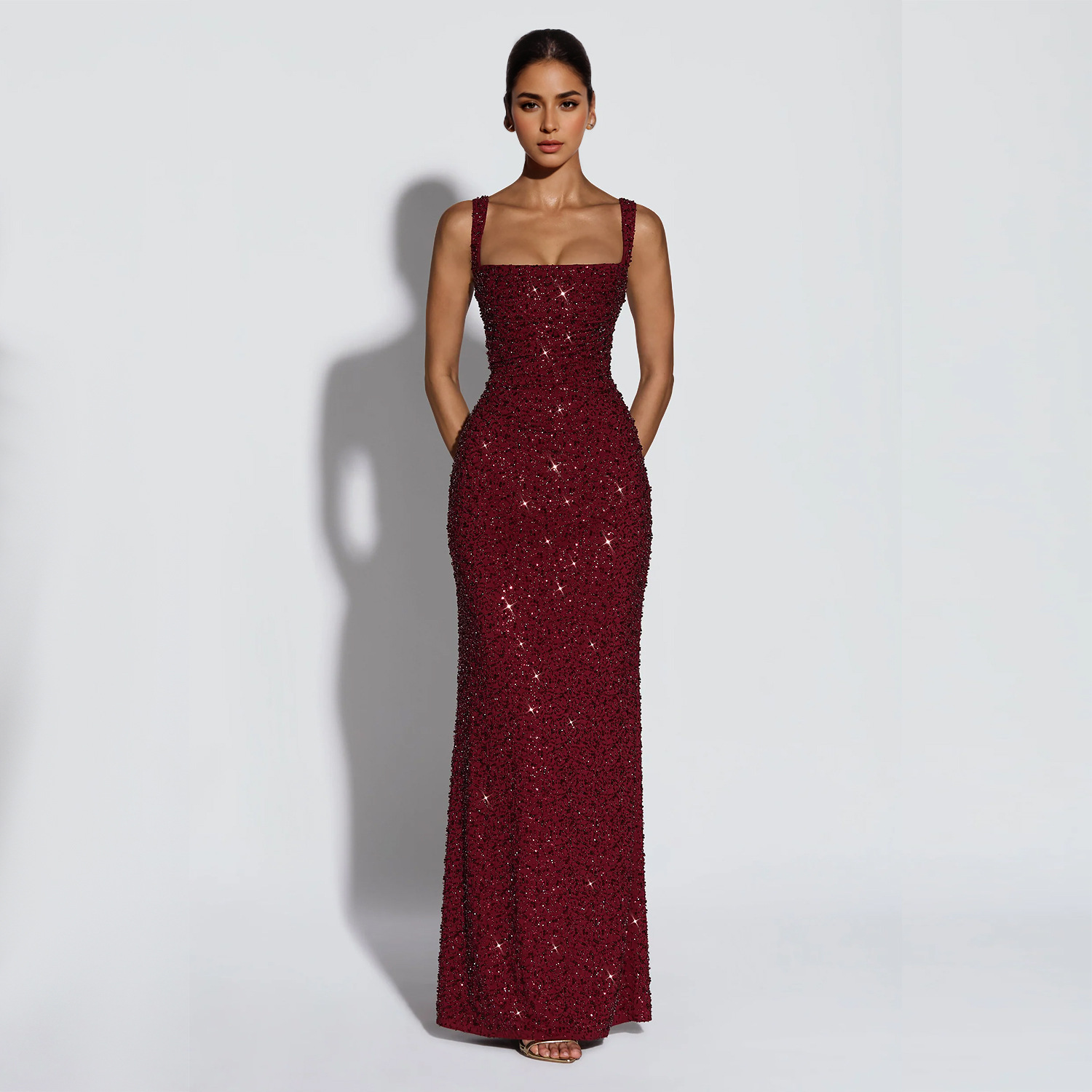 C7633 Aliexpress transfronterizo Amazon Europa y América moda de mujer sexy cintura cintura correa vestido de cadera image 5