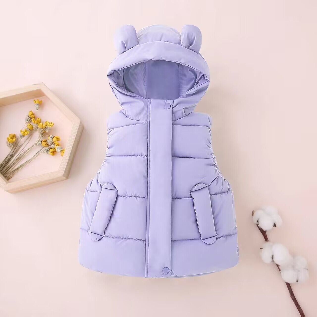 Chaleco con capucha para niños