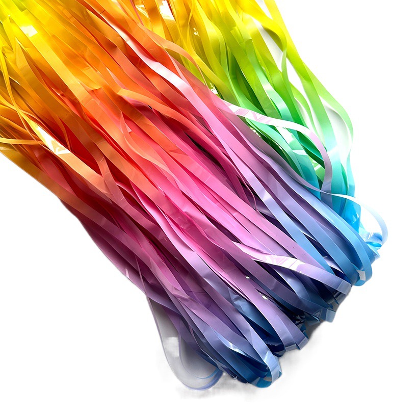 Gradiente serie cortina de seda de lluvia de cumpleaños de los niños escena de diseño de fondo de fiesta de boda decoración de la pared accesorios de decoración del partido