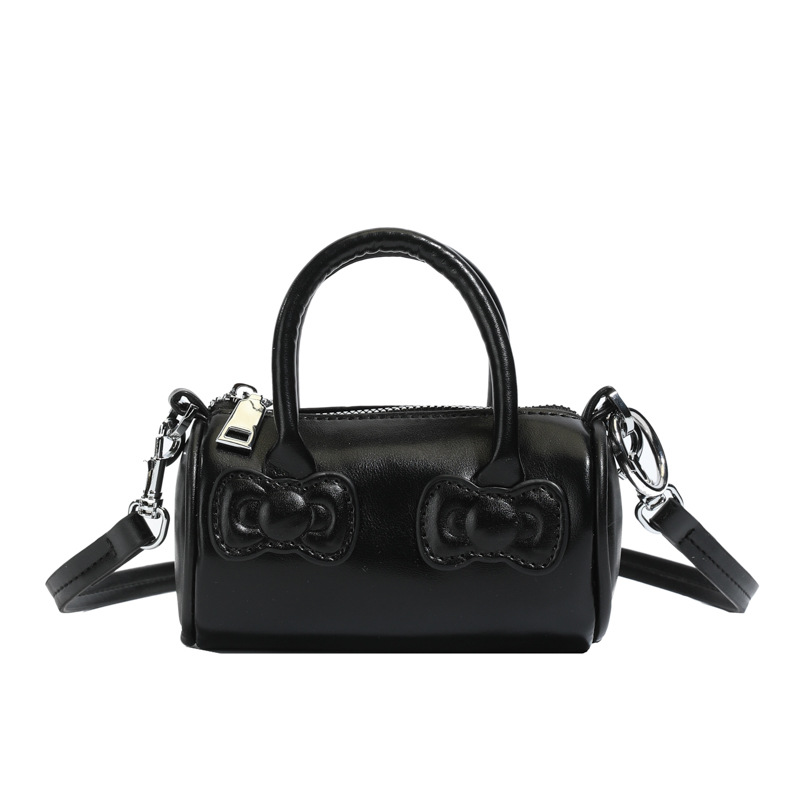Nuevo niño bolsas de cubo de mano lindas bolsas de hombro para niñas de color sólido mini bolsas de almohada para niños y niñas