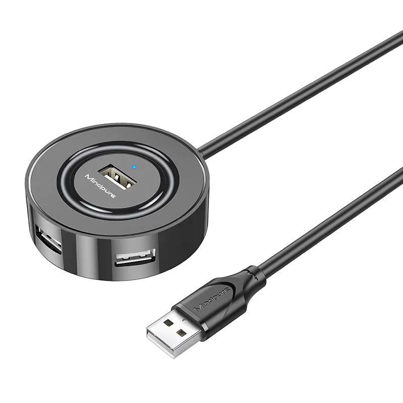 USB2.0 хаб с одним гнездом, четыре порта HUB HUB, совместимый с ноутбуками, с источником питания, USB-удлинитель док-станция