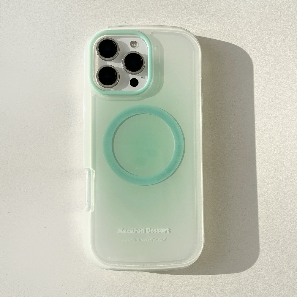 Ins estilo simple gradiente color sólido magnético adecuado para 16ProMax Apple 14/15 funda para teléfono móvil iPhone16 femenino 13