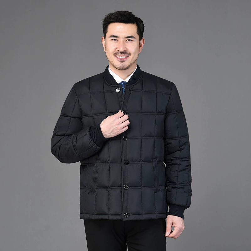 Зимняя куртка с хлопковой подкладкой для папы, подкладка на флисовой подкладке, утолщенная внутренняя одежда, мужское пуховое пальто с хлопковой подкладкой для мужчин среднего и пожилого возраста, зимняя одежда, пальто с хлопковой подкладкой для Дедушки