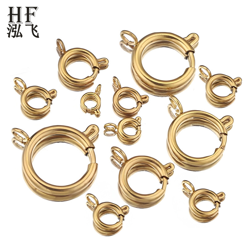 ステンレス鋼高弾性ラウンドスプリングバックル DIY ネックレスブレスレットバックルジュエリーバックルアクセサリースリングショットバックルジュエリーアクセサリー|undefined