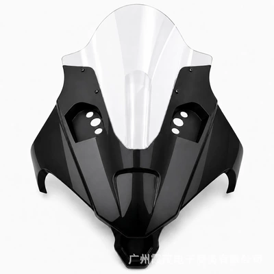 Motorcycle front windshield – direct installation - glossy-black-transparent