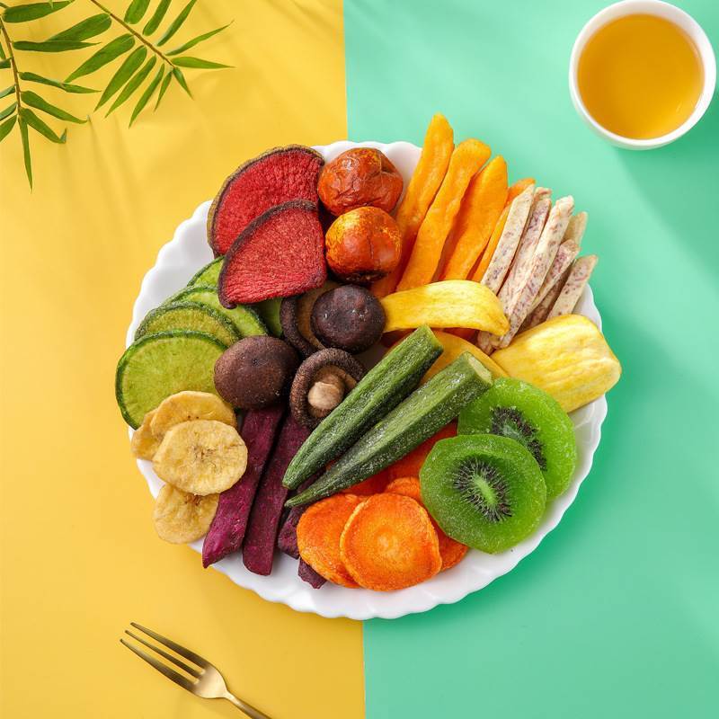 総合果物と野菜のクリスプ、ドライフルーツと野菜の詰め合わせ、オクラ、キノコ、クリスピーマンゴー、バナナチップス、フリーズドライスナック|undefined