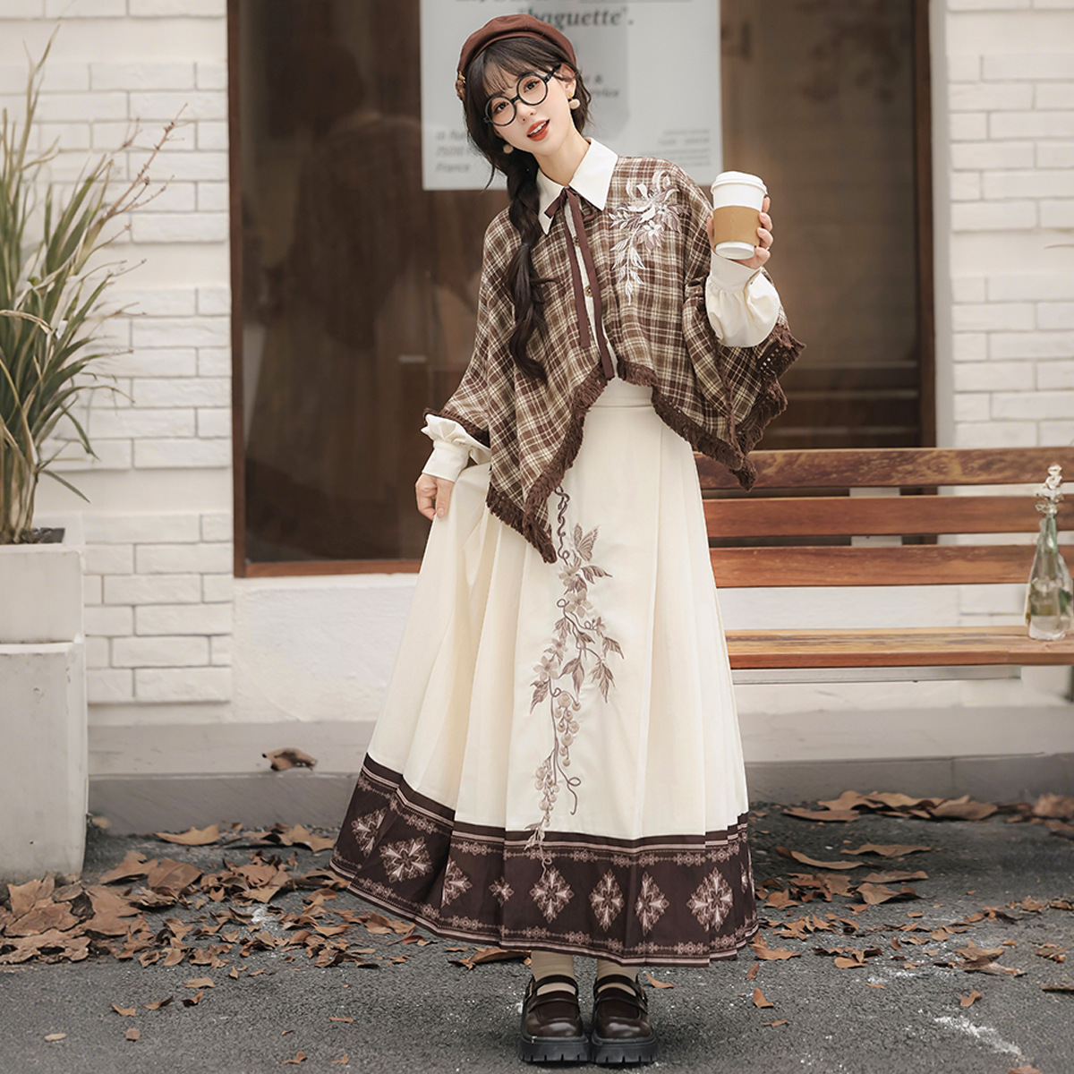 2026 Yimengge Original Design Hanfu for Women with Chinese Style Elements, New Chinese Style Top and Skirt Set 9725