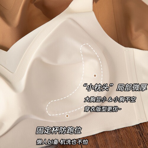 Original Japanese lift-up seamless underwear for women with small breasts, no rims, soft support, side breasts, anti-sagging bra