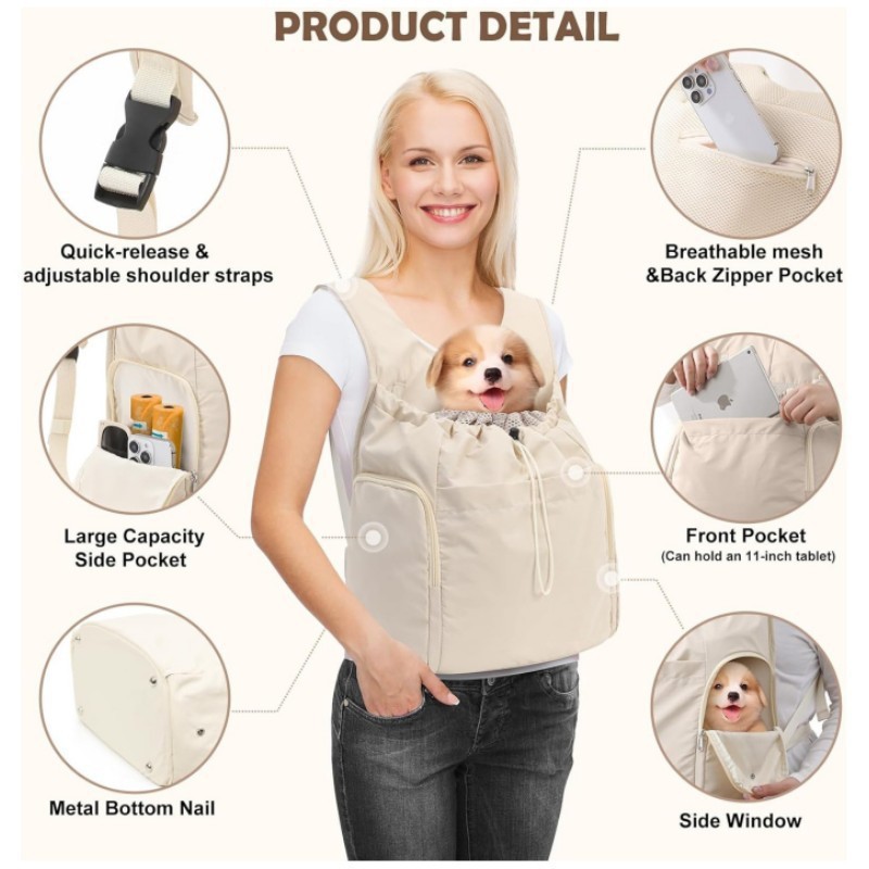 Spot Amazon Pet Out Bag Bolsa de pecho para gatos Bolsa para perros transpirable de gran capacidad Bolsa móvil para perros portátil