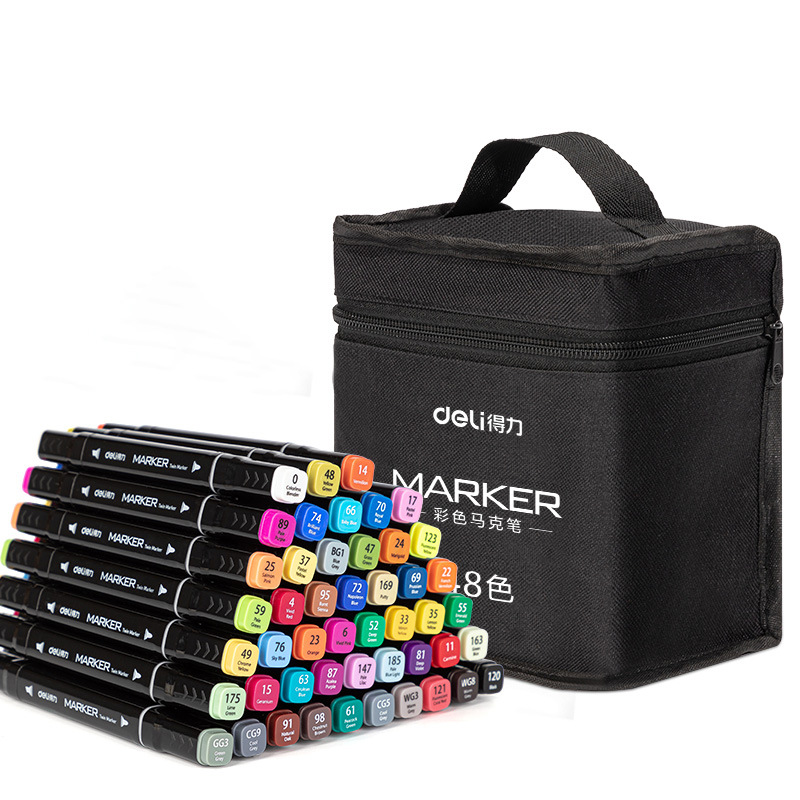 Delikemark pluma de doble cabeza pluma de acuarela aceitosa original conjunto especial para niños dibujo a mano animación arte