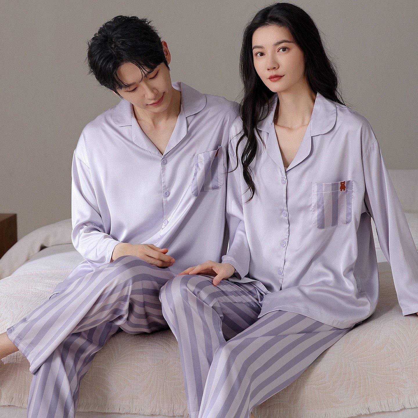 Demi-season autumn quality silk pijama