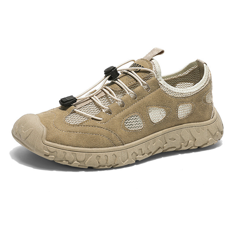2025 zapatos de hombre de verano nuevos zapatos de red huecos transpirables zapatos de trabajo de hombre zapatos deportivos antideslizantes zapatos casuales de papá