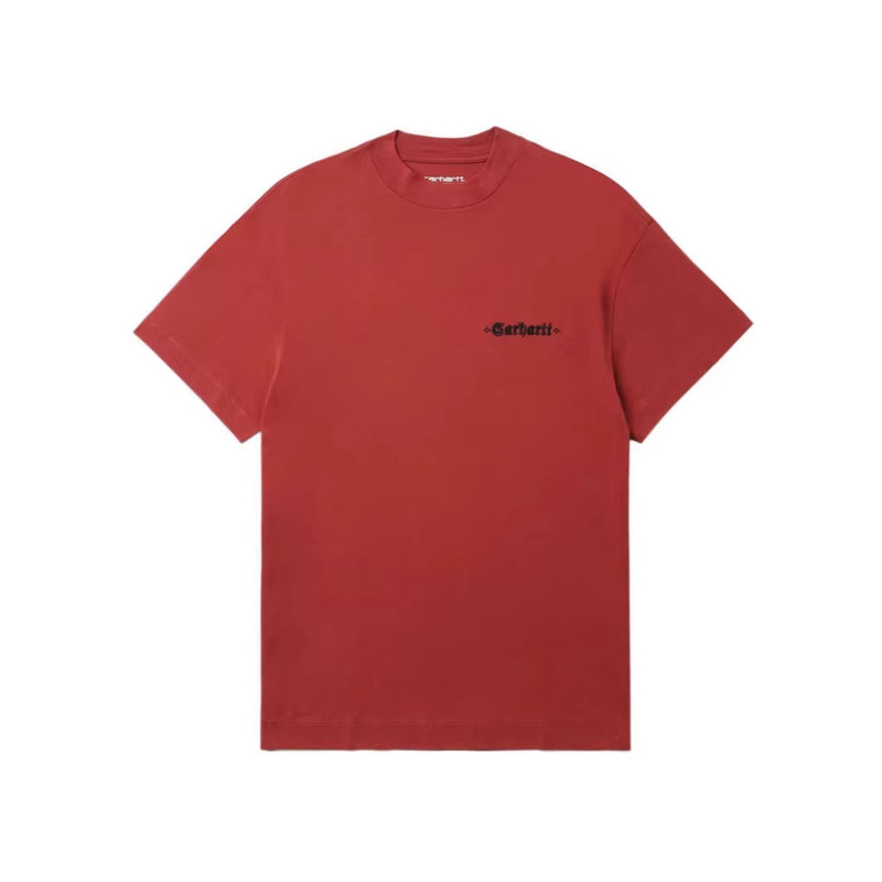 Carhartt Classic Letter Embroidery Long-Sleeve and Short-Sleeve Couple Matching Women's Half-Sleeve T-Shirt Heavyweight Top Carhartt Classic Letter Embroidery Long-Sleeve and Short-Sleeve Couple Matching Women's Half-Sleeve T-Shirt Heavyweight Top