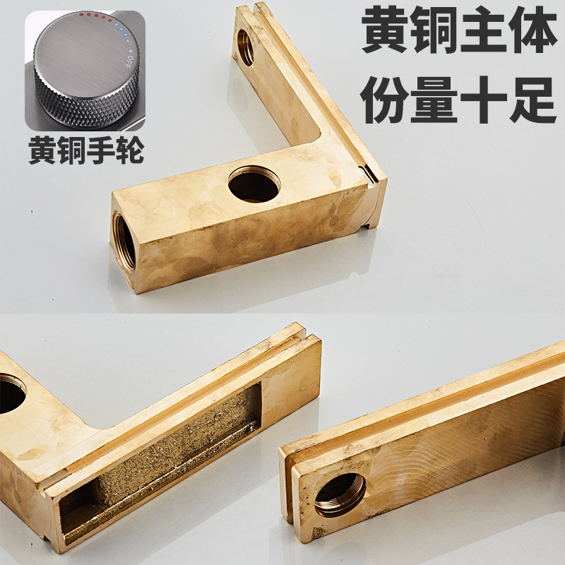 Comercio exterior transfronterizo toda la luz ambiental de cobre pantalla digital lavabo grifo LED pantalla inteligente temperatura lavabo frío y caliente dragón