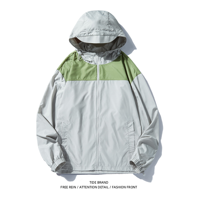 Hombres y mujeres de verano helado ropa de protección solar casual de color sólido herramientas transpirables pareja al aire libre ropa de piel encapuchada de color