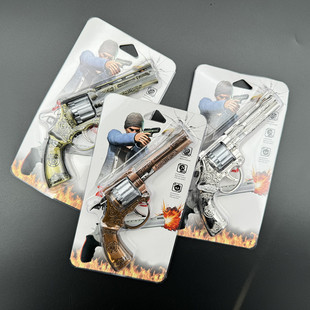 Double-Tube Golden Dragon Smash Gun Alloy Revolver Weapon Model Metal Crafts Kidsren's Toy Gun Cannot Be Fired