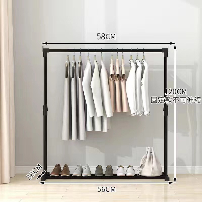 コートラック フロアスタンド ホームベッドルーム モバイル クリーム服 シンプルな寮の衣類ラック バルコニー物干しラック 垂直|undefined