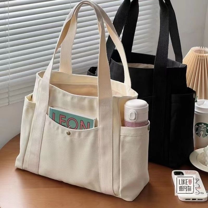 Women's Casual Shoulder Bag, Versatile and Fashionable Underarm Commuter Bag, Large Capacity Tote Bag, Artistic Student School Bag