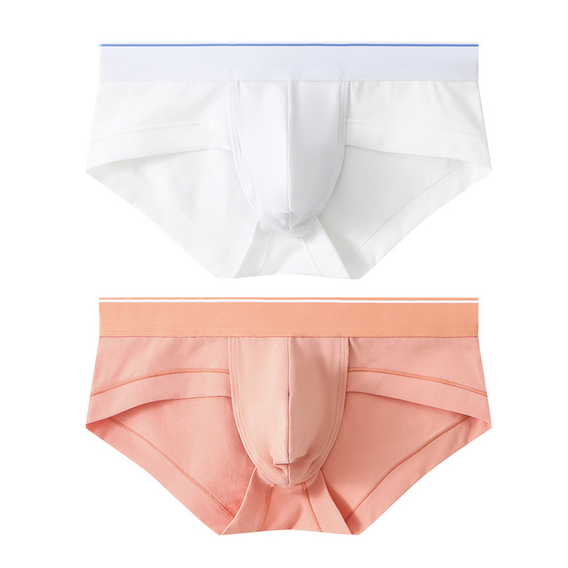 Pantalones de algodón para hombres, pantalones de triángulo transpirables, bolsillos convexos en U, cintura baja, pantalones de triángulo jóvenes sexy para hombres