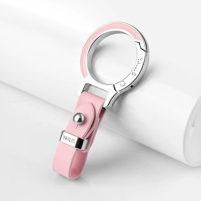Car key bag, Car Anti-Lost Keychain High-End - colorful-buckle-silver-pink-pc