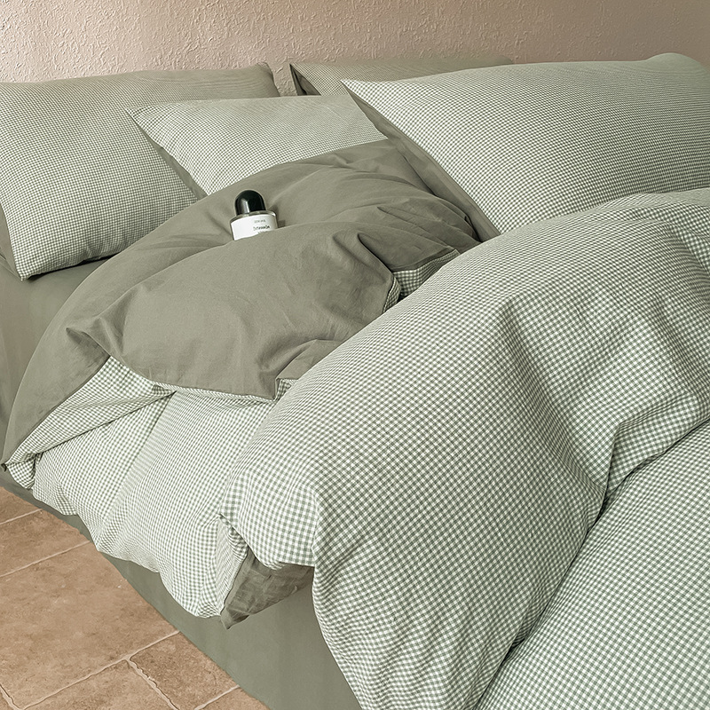 Funda de edredón de algodón de una sola pieza 1,5 m de algodón lavado de algodón funda de edredón individual 150x200x230 por separado