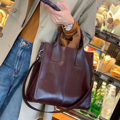 2024 New Large Capacity Bag Spring and Summer Fashionable and Attractive Work and Commuting Genuine Leather Crossbody Tote Handbag Direct Sales