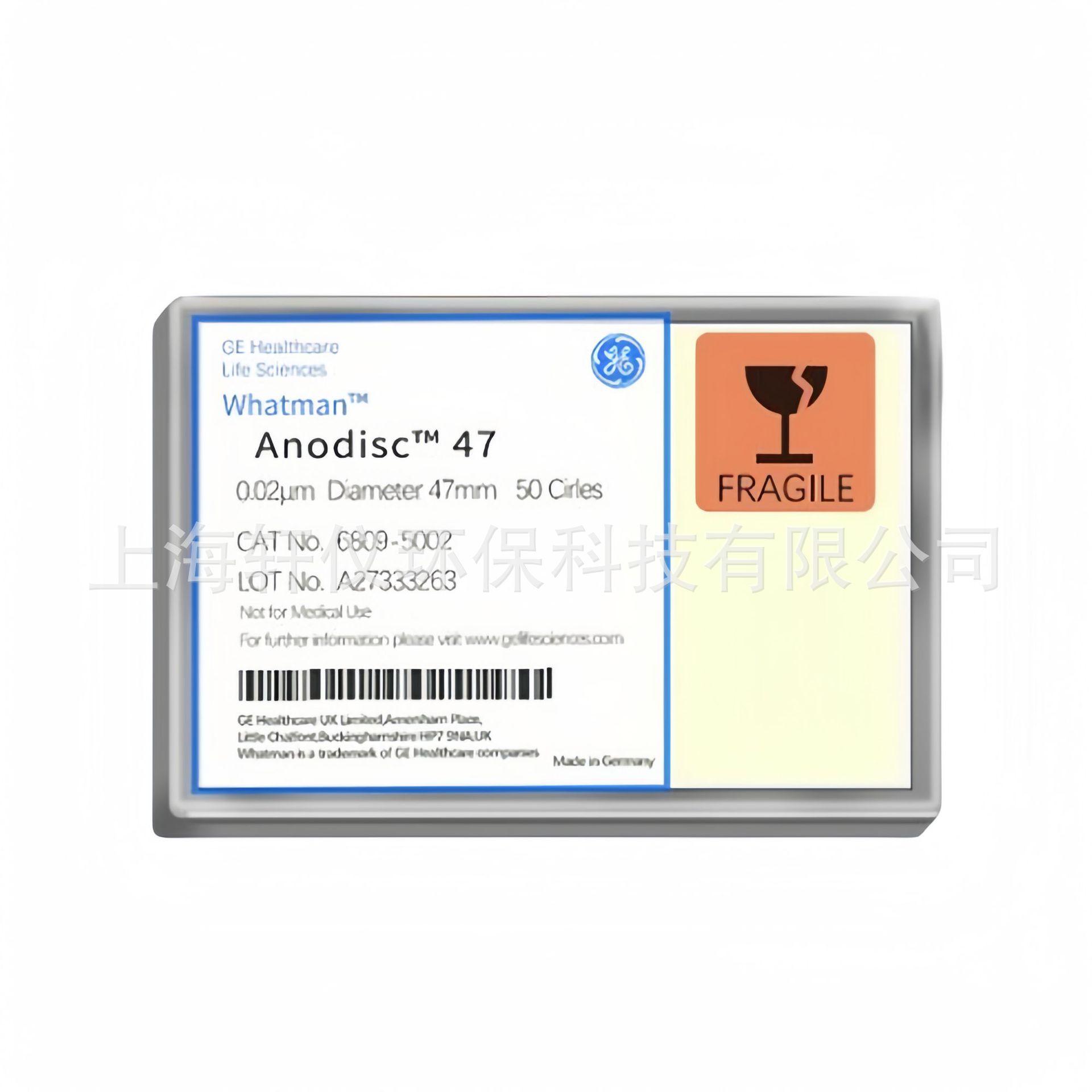 6809-5022  AOO氧化铝圆形无机滤膜Whatman亲水性与各种溶剂相容
