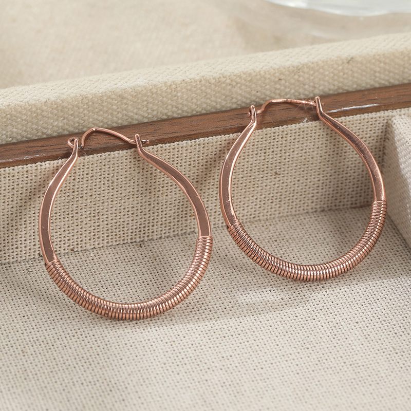 Copper retro country earrings, accessory
