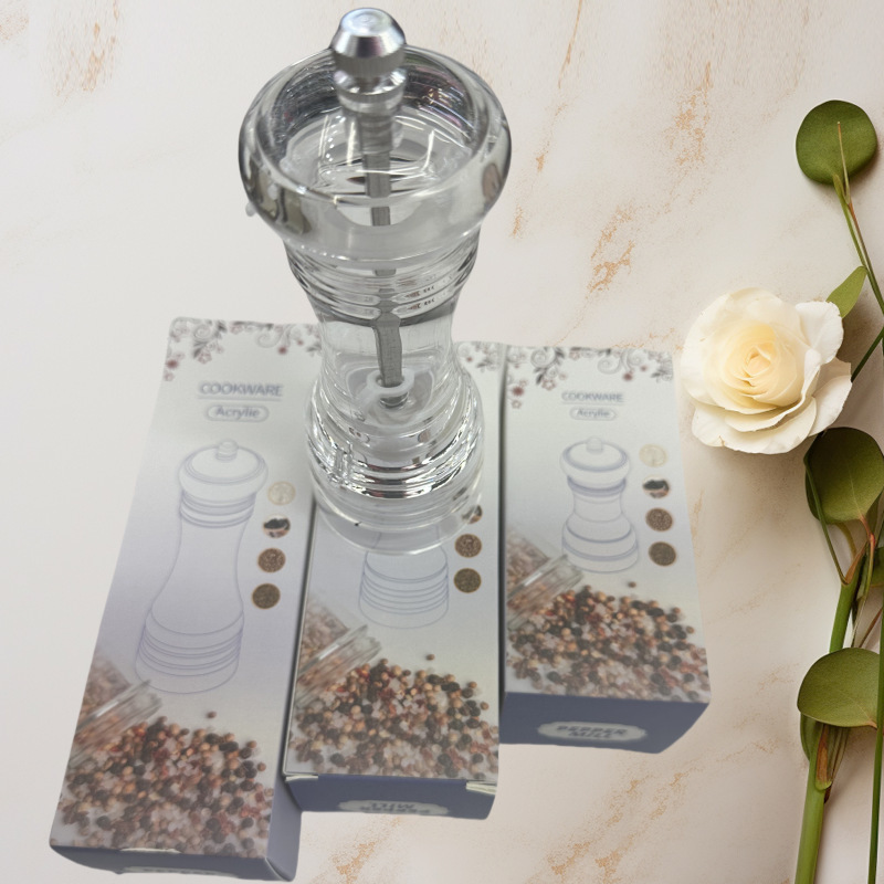 Acrylic Pepper Grinder Manual Household Seasoning Bottle Pepper Salt Sea Salt Grinding Bottle Barbecue Pepper Bottle Wholesale Acrylic Pepper Grinder Manual Household Seasoning Bottle Pepper Salt Sea Salt Grinding Bottle Barbecue Pepper Bottle Wholesale
