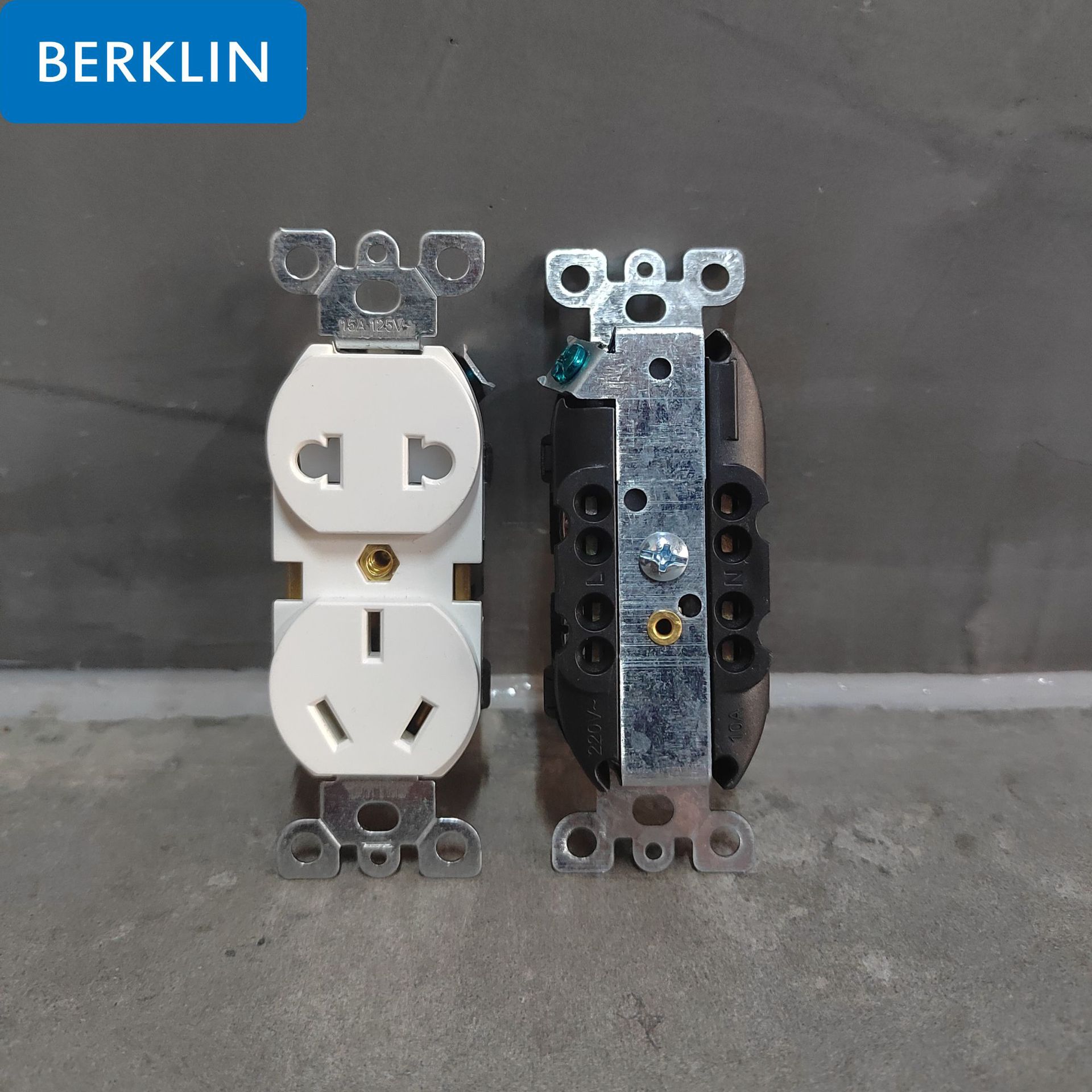 Berklin 国标双联插座美标双位插座2位双位插座三插二插国标插座-阿里巴巴
