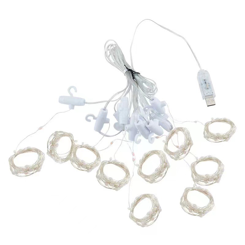 3* 3m ライトカーテンライト USB プラグインリモコンクリスマス結婚式の装飾ライトストリング防水カラフルなライト LED ライトストリング|undefined
