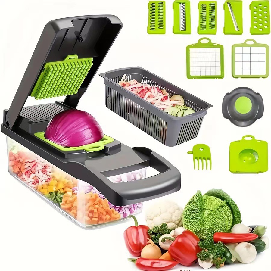 Multifunctional vegetable cutting artifact cross-border Amazon kitchen dicer grater shredder kit vegetable chopper