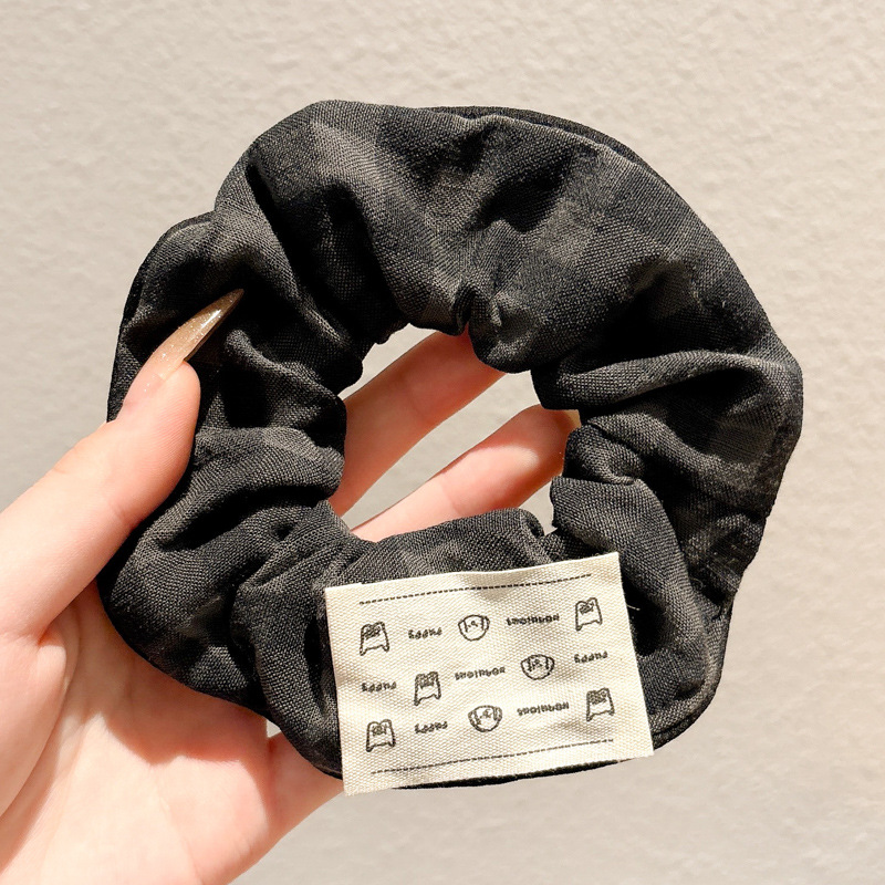 Colegio gris de viento cuadriculado anillo de cabello intestino grueso estudiantes de cabello simple cuerda de cabello universal cuerda de cabello de niña