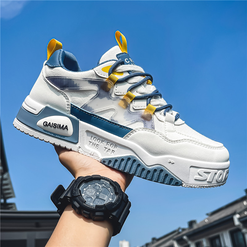 Estudiantes zapatos de patina baja otoño 2025 nuevos zapatos casuales de suela gruesa de diseño de nicho zapatos deportivos de moda zapatos de hombre