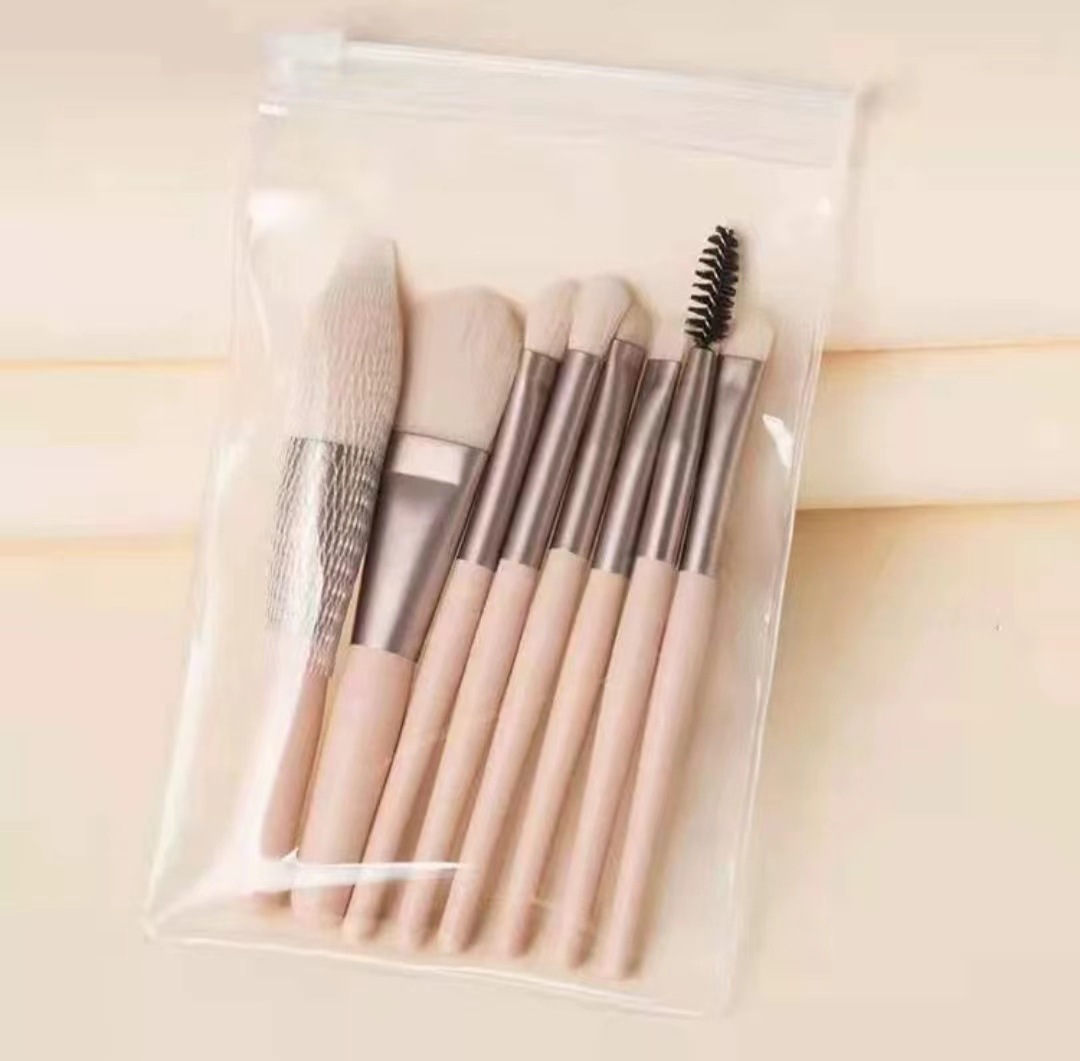 Cangzhou mini 8 makeup brush set portable travel eyeshadow brush Foundation brush loose powder highlighter brush full beauty makeup