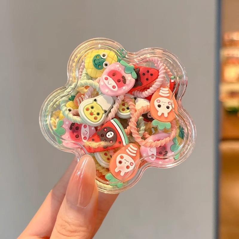 Cuerda para el cabello pequeña de color, cuerda para la cabeza, linda cuerda para el cabello de cola de caballo para niños, niña bebé, alta elasticidad, sin dañar el cabello, tocado de banda de goma