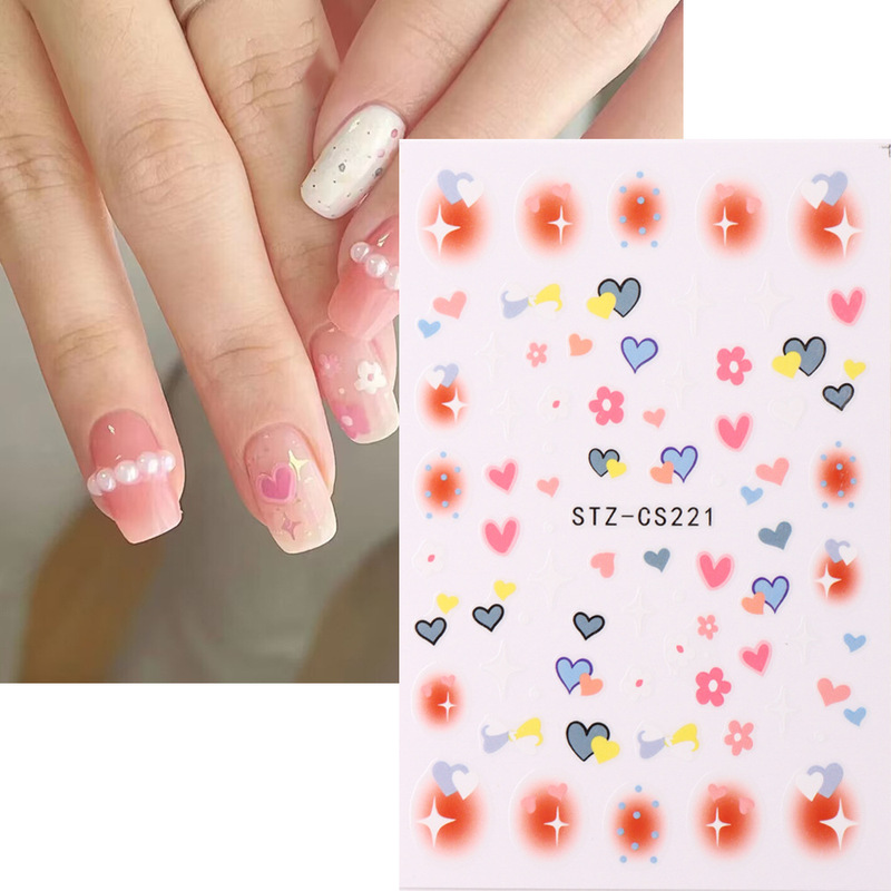 国境を越えた新しいネイルシールins水彩ぼかしレトロなバラのバックシール卸売りnail|undefined