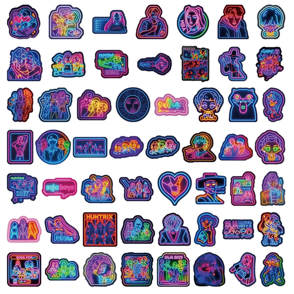 DIY набор к stickers для автомобилей цветные неоновые граффити персонализированные наклейки, кросс-бортовые
